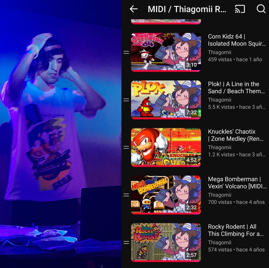 Thiagomii en vivo tocando el teclado the badniks sonic fest