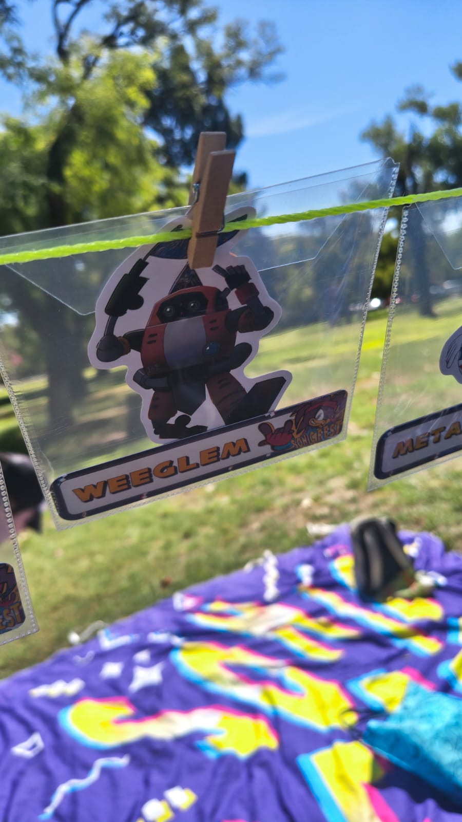 Peluches de Tails, Knuckles y Sonic presentes en Palermo